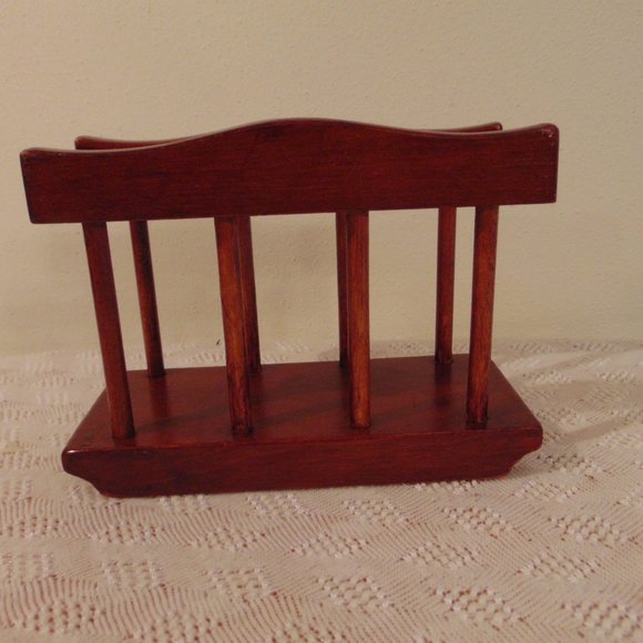 Vintage Wood Napkin Holder, Kitchen Table - Picture 2 of 5